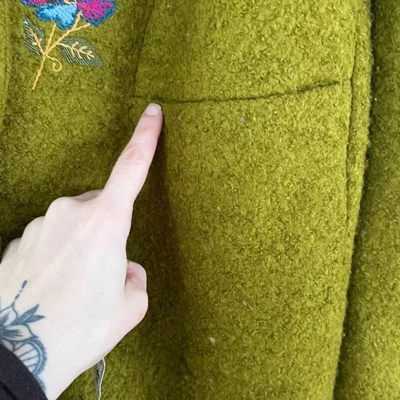 Sundance Wool blend fairy whimsical peacoat - Picture 9 of 14